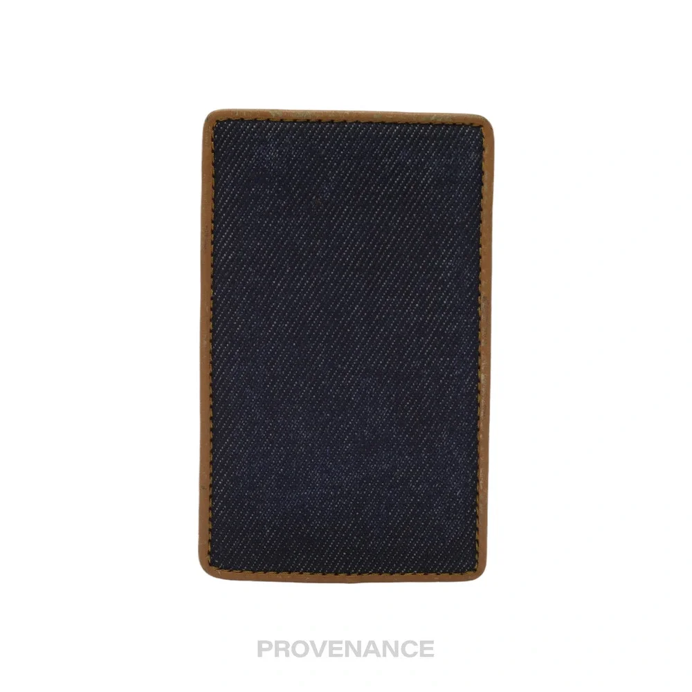 🔴 Dior Denim Card Holder Wallet - Tan